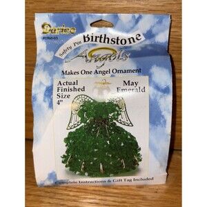 Darice Safety Pin Birthstone Angel May 4” Ornament Kit Christmas 2000 NEW